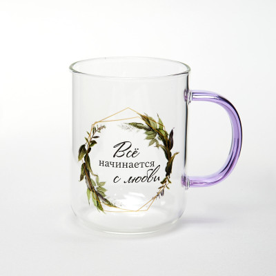 Набор кружек "ПРО ЛЮБОВЬ" из 2-х шт. 360 мл AGNESS 887-273-2