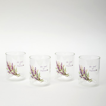 Набор стаканов "ДУША ПРОВАНСА" из 4-х шт. 360 мл AGNESS 887-283-1