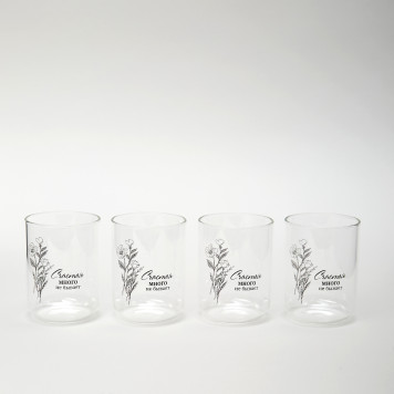 Набор стаканов "СЧАСТЬЕ" из 4-х шт. 360 мл AGNESS 887-284