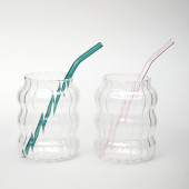 Набор стаканов из 2-х шт. со стекл. трубочками 600 мл AGNESS 887-291