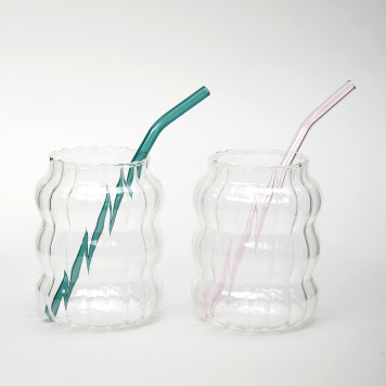 Набор стаканов из 2-х шт. со стекл. трубочками 600 мл AGNESS 887-291
