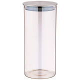 Емкость для сыпучих продуктов "SMOKY" 1700 мл диаметр=9,5 см. высота=27 см цвет:дымчатый AGNESS 889-107