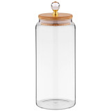 Емкость для сыпучих продуктов "KRISTALL" 1100 мл диаметр=9 см. высота=24 см цвет:прозрачный AGNESS 889-108