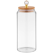 Емкость для сыпучих продуктов "KRISTALL" 1100 мл диаметр=9 см. высота=24 см цвет:прозрачный AGNESS 889-108