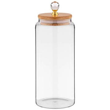 Емкость для сыпучих продуктов "KRISTALL" 1100 мл диаметр=9 см. высота=24 см цвет:прозрачный AGNESS 889-108