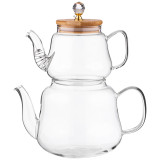Набор чайников "KRISTALL" 630/1500 мл цвет:прозрачный AGNESS 889-149