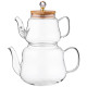 Набор чайников "KRISTALL" 630/1500 мл цвет:прозрачный AGNESS 889-149