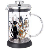 Френч-пресс "ПАРИЖСКИЕ КОТЫ" 600 мл AGNESS 894-157