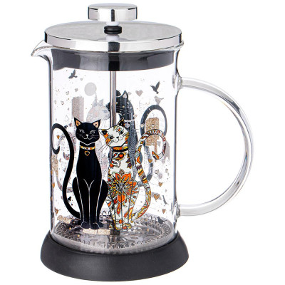 Френч-пресс "ПАРИЖСКИЕ КОТЫ" 600 мл AGNESS 894-157