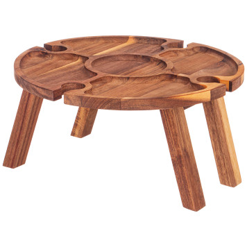 Столик сервировочный (винный) акация 30*30*15 см AGNESS 897-121