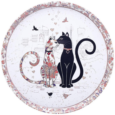 Поднос сервировочный "ПАРИЖСКИЕ КОТЫ" 33*2,1 см AGNESS 898-040
