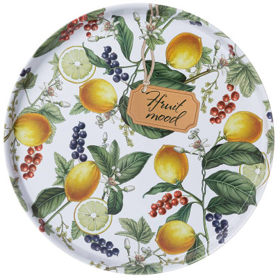 Поднос сервировочный " ФРУКТЫ.ЯГОДЫ" 33*2,1 см AGNESS 898-063