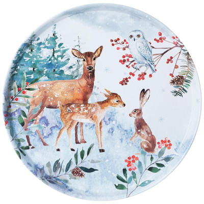 Поднос сервировочный "ЗИМНЯЯ СКАЗКА" 33*2,1 см AGNESS 898-134