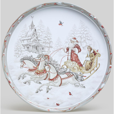 Поднос сервировочный "МОРОЗКО" 33*2,1 см AGNESS 898-239