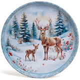 Поднос сервировочный "ЗИМНЯЯ СКАЗКА" 33*2,1 см AGNESS 898-242