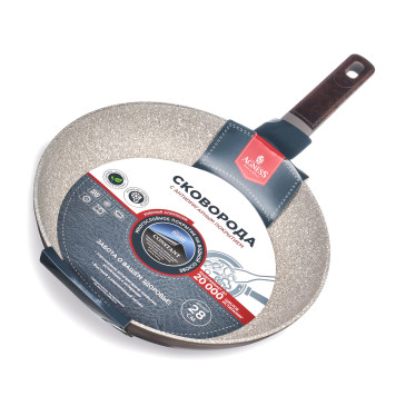 Сковорода с антипригарным покрытием pfluon marble, 28*5,2 см AGNESS 902-113-3