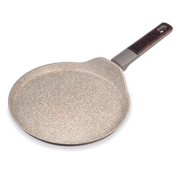 Сковорода блинная с антипригарным покрытием pfluon marble, 24*4,3 см AGNESS 902-117-4