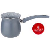 Турка "BLACK MARBLE" с антипр.мрамор. покр. и ручкой soft touch 450 мл без упак AGNESS 906-254