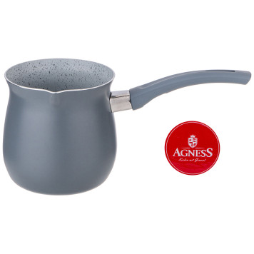 Турка "АРКТИК" с антип. .мрамор. покрытием и ручкой soft touch 800 мл без упак (кор=36шт.) AGNESS 906-256