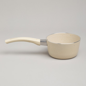 Ковшик антип. покр. ручка soft touch и стекл. крышкой 600 мл 12*6 см AGNESS 906-258-1