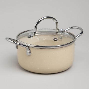 Кастрюля с антип. покр. и стекл. крышкой 950 мл, 14*7 см AGNESS 906-260-1