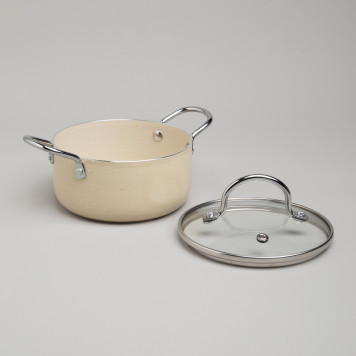 Кастрюля с антип. покр. и стекл. крышкой 950 мл, 14*7 см AGNESS 906-260-2