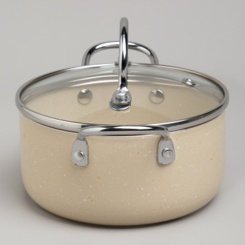 Кастрюля с антип. покр. и стекл. крышкой 950 мл, 14*7 см AGNESS 906-260-3