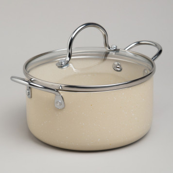 Кастрюля с антип. покр. и стекл. крышкой 1350 мл, 16*8 см AGNESS 906-261-1