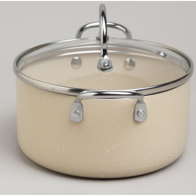 Кастрюля с антип. покр. и стекл. крышкой 1350 мл, 16*8 см AGNESS 906-261-3