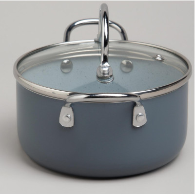 Кастрюля с антип. покр. и стекл. крышкой 950 мл, 14*7 см AGNESS 906-262-3