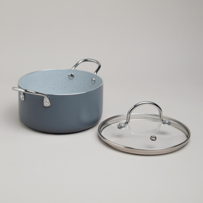 Кастрюля с антип. покр. и стекл. крышкой 1350 мл, 16*8 см AGNESS 906-263-2