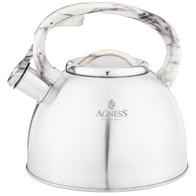 Чайник со свистком 2,5 л, индукцион. дно AGNESS 907-094