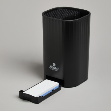 Подставка для ножей с точильным камнем 13,6*14,6*23 см AGNESS 907-323-2