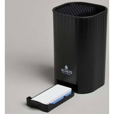 Подставка для ножей с точильным камнем 13,6*14,6*23 см AGNESS 907-323-2