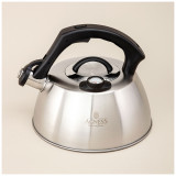 Чайник со свистком, 2, 80л термоаккумулирующее дно, индукция, встроенный термометр AGNESS 908-067