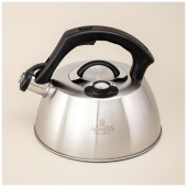 Чайник со свистком, 2, 80л термоаккумулирующее дно, индукция, встроенный термометр AGNESS 908-067