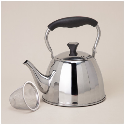 Чайник с фильтром, 1,0 л c индукцион. капсульным дном и складывающейся ручкой AGNESS 908-075-1