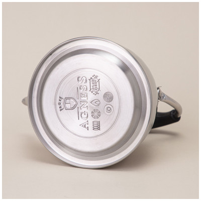 Чайник с фильтром, 1,0 л c индукцион. капсульным дном и складывающейся ручкой AGNESS 908-075-3