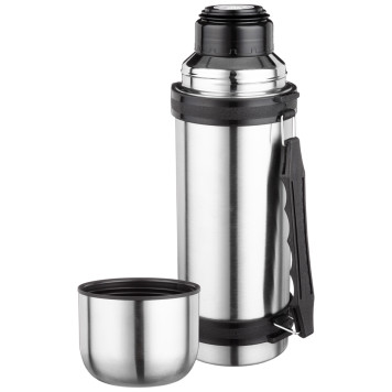 Термос универсальный 1000 мл крышка-чашка, винтовая пробка, узкое горло, колба нжс AGNESS 910-047-1