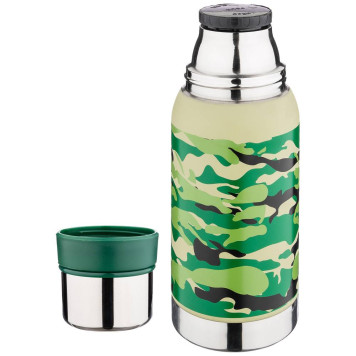 Термос с узким горлом и 2-мя крышками-чашками, 600мл, колба нжс (кор=12шт.) AGNESS 910-099-1