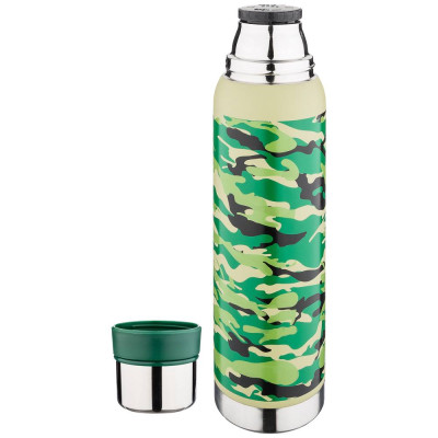 Термос с узким горлом и 2-мя крышками-чашками, 1000мл, колба нжс (кор=12шт.) AGNESS 910-101-1