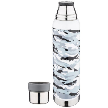 Термос с узким горлом и 2-мя крышками-чашками, 1000мл, колба нжс (кор=12шт.) AGNESS 910-102-1