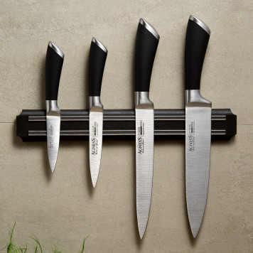 Набор ножей 5 пр.с магнитным держателем и ручкой из нерж.стали AGNESS 911-045