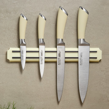 Набор ножей 5 пр.с магнитным держателем и ручкой из нерж.стали AGNESS 911-047