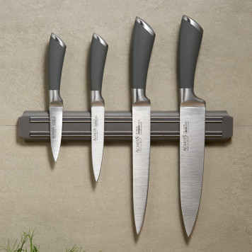 Набор ножей 5 пр.с магнитным держателем и ручкой из нерж.стали AGNESS 911-048