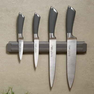 Набор ножей 5 пр.с магнитным держателем и ручкой из нерж.стали AGNESS 911-048