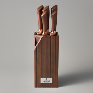 Набор ножей на пластиковой подставке, 6 предметов AGNESS 911-486-2