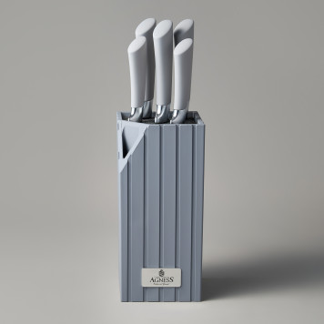 Набор ножей на пластиковой подставке, 6 предметов AGNESS 911-487-2