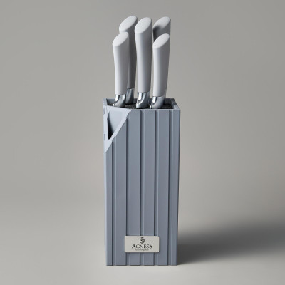 Набор ножей на пластиковой подставке, 6 предметов AGNESS 911-487-2