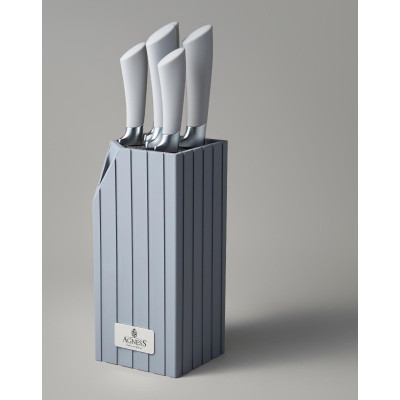 Набор ножей на пластиковой подставке, 6 предметов AGNESS 911-487-3